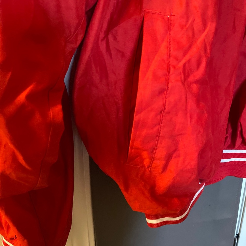 Vintage Reebok Men Size XL Red V Neck Pullover Windbreaker Golf Baseball EUC - Picture 2 of 7